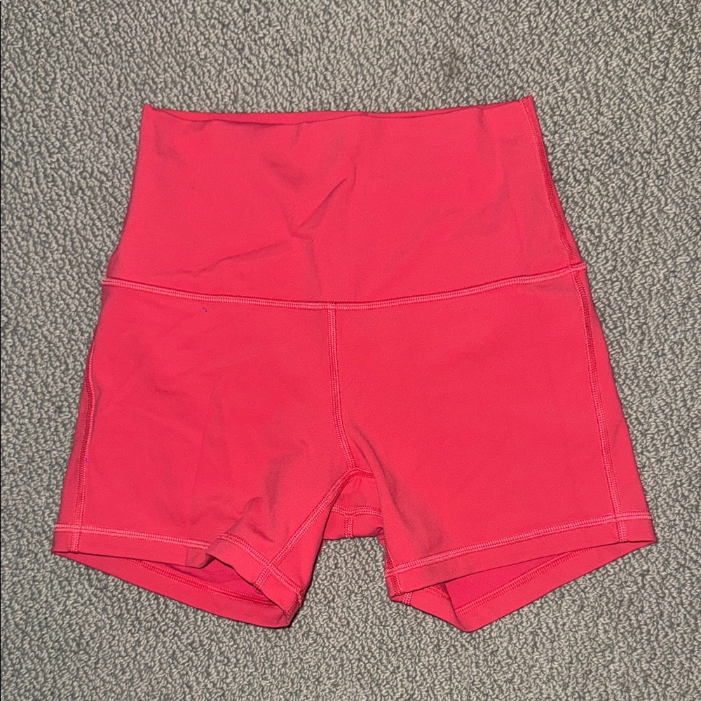 High-Waist Pink Active Shorts